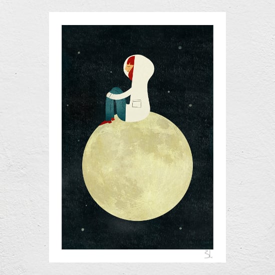 Image of On the Moon Print