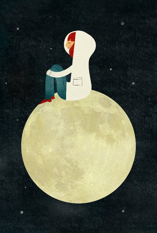 Image of On the Moon Print