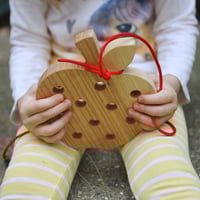 Image 5 of Wormy Apple!™ Wooden Lacing and Threading Toy™