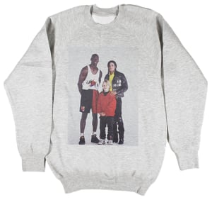 Image of Michael Jordan Michael Jackson Vintage Retro Grey Sweatshirt