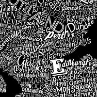 Image 3 of Scotland Type Map (Black)