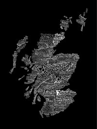 Image 2 of Scotland Type Map (Black)