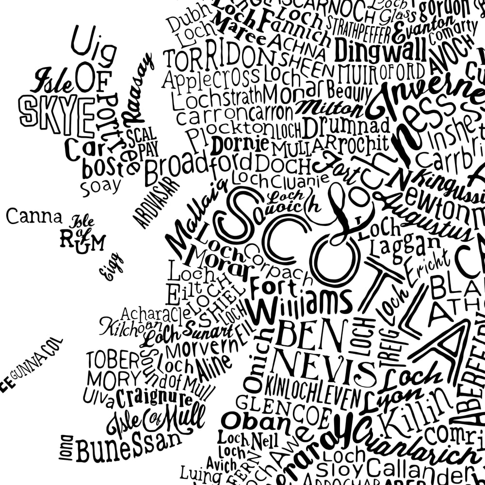 Scotland Type Map (White)