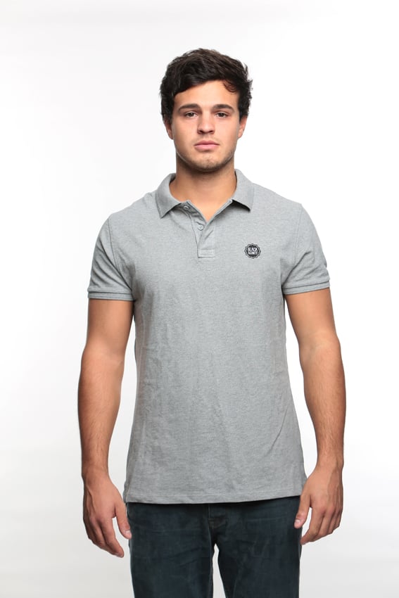 Image of Gris chiné - polo homme