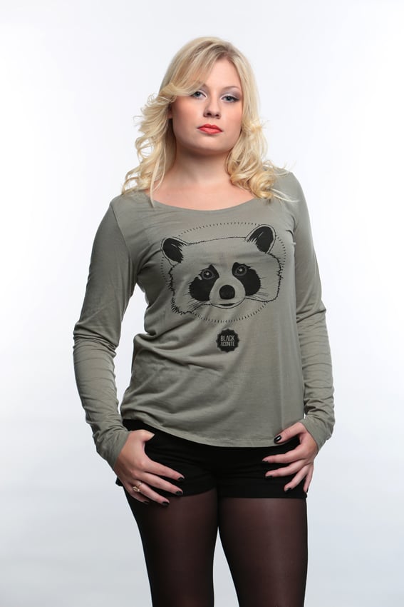 Image of Racoon - tee-shirt col rond femme