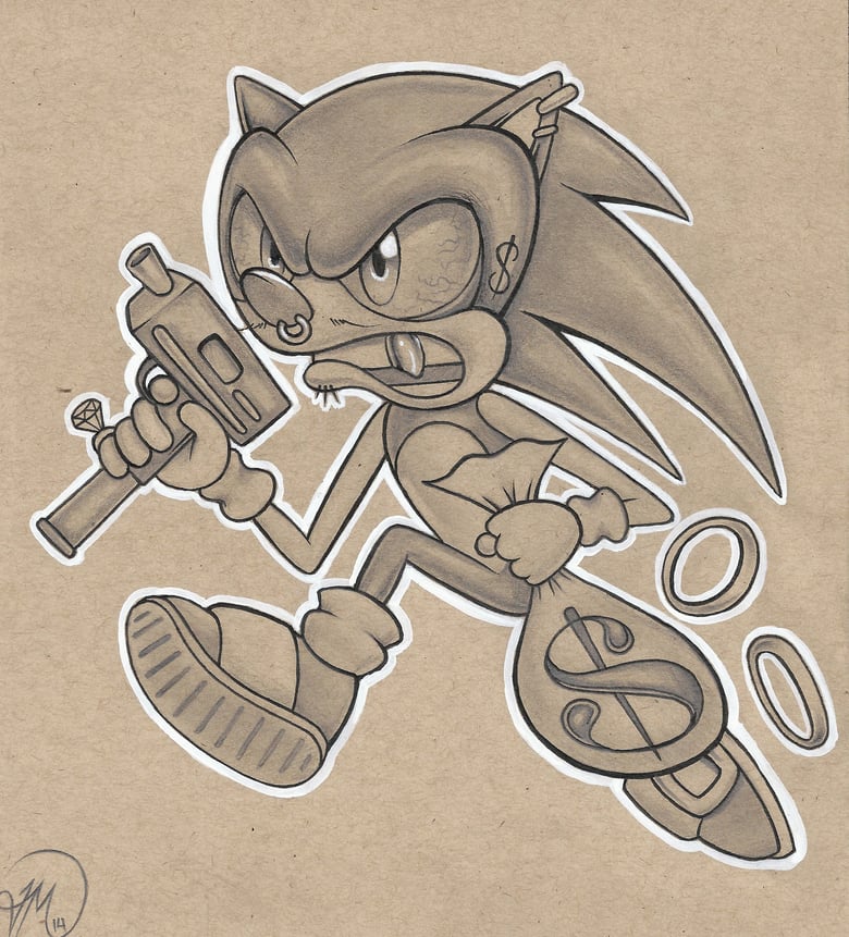 Image of "$onic" Drawing