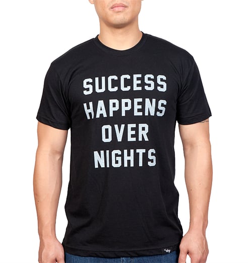 Image of Success Happens Over Nights Tee (Black) 