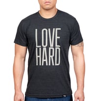 Image 3 of Love Hard Tee (Tri-Black)