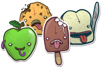 Image of "ROTTEN FOOD" STICKER PACK 