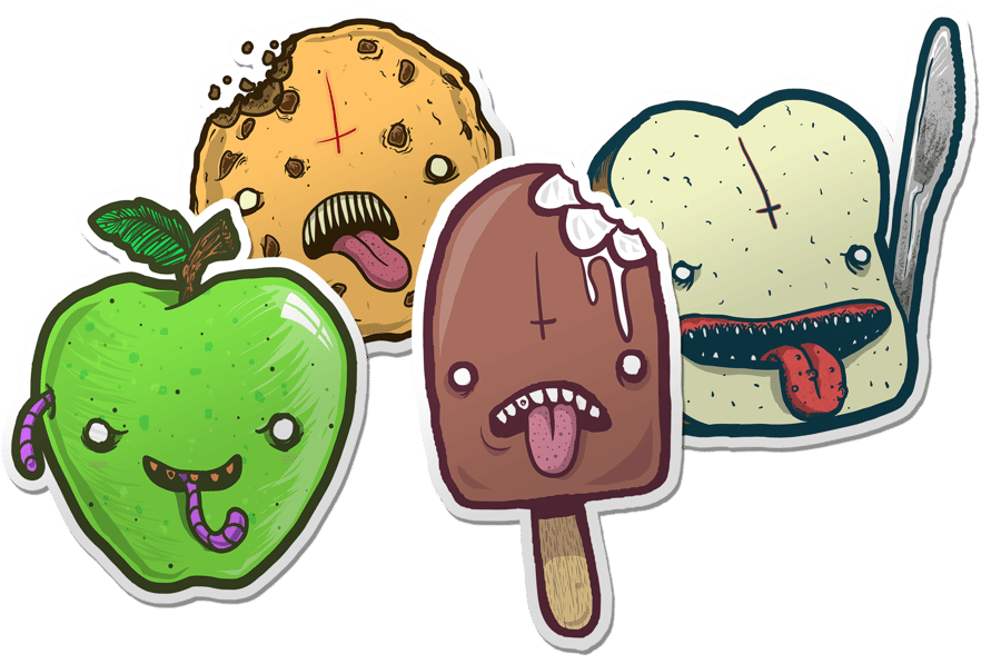 Image of "ROTTEN FOOD" STICKER PACK 