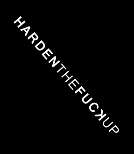 Image of Rule #5 harden the f*** up / sticker / white