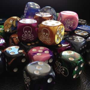 Image of Extra Colorful Skull Dice