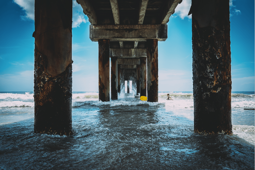 Image of Beach pier 24 x 16 print