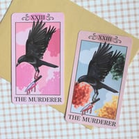 Image 3 of Crow "The Murderer" Tarot Card - Sticker 