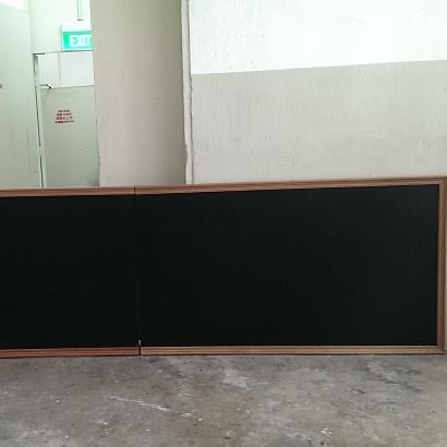 320cm by 93cm Wall Mounted Chalkboard with Corrugated Border