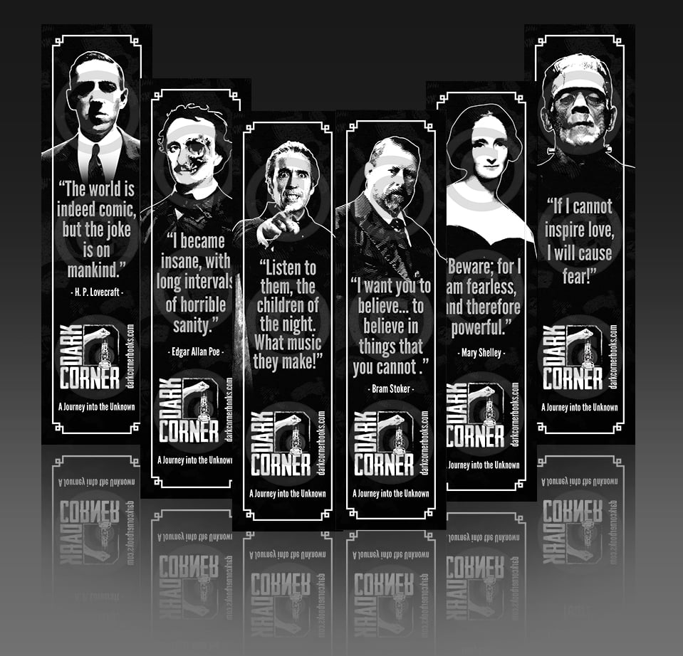 Classic Horror Author's Bookmarks Pack / Dark Corner Books Store