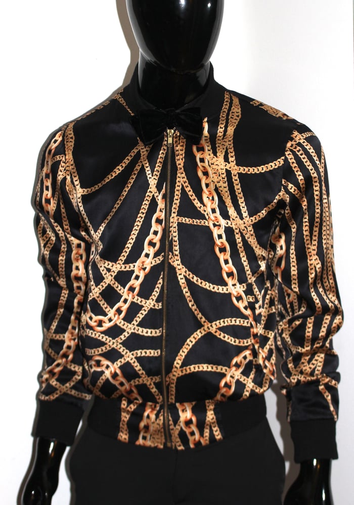 Image of Black Royalty Silk Jacket 