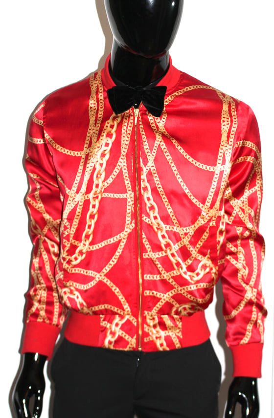 Image of RED Royalty Silk Members Club Jacket