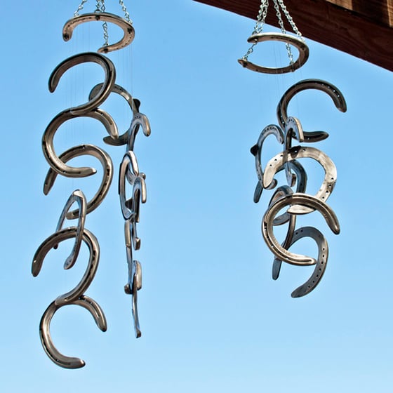 Image of Aluminum Race Horseshoe Wind Chime