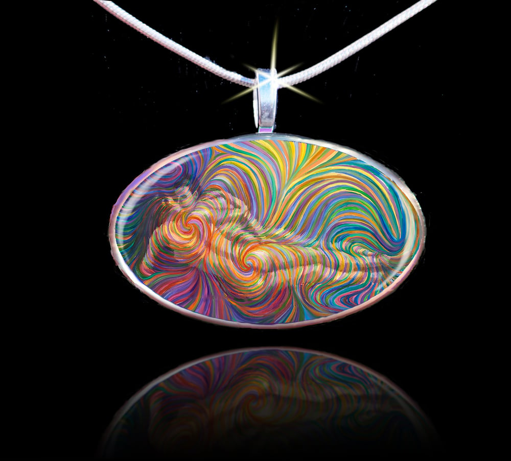 Image of Reclining Lovers Karmic Connection Pendant