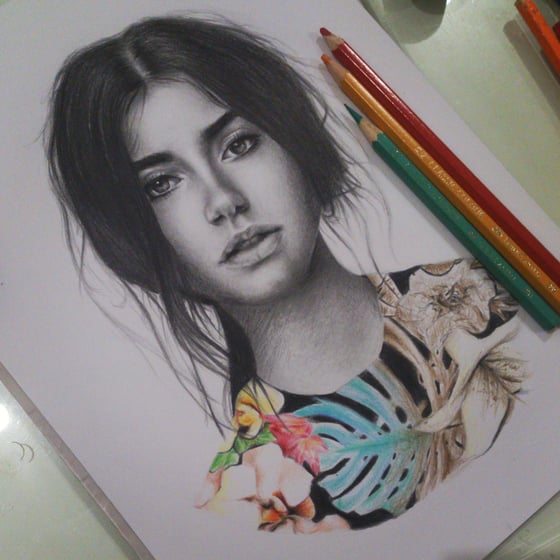 Image of Lily Collins Fine Art Print