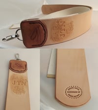 Image 3 of Straight Razor or Knife Strop. Personalized & hand tooled