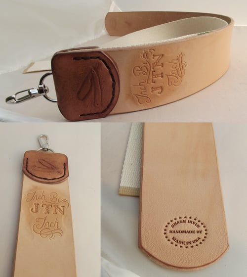 Image of Straight Razor or Knife Strop. Personalized & hand tooled