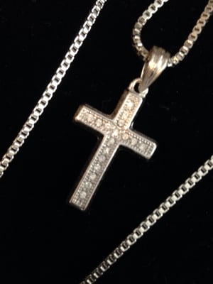 Image of Cross / Angel - silver tone