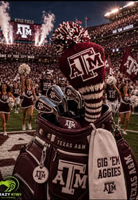 Image 1 of TEXAS A&amp;M Aggies  custom Golf Club Cover hand knit logo College football fan  gift-8f4d1798