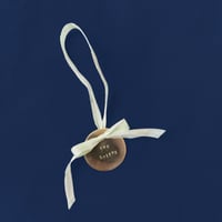 Image 3 of SMALL Brass Bauble Decoration -  can be customised