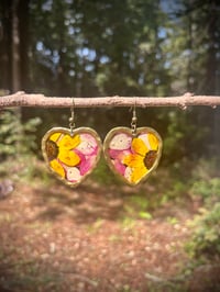 Image 1 of Blooming Heart Earrings 