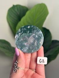Image 3 of CHOOSE YOUR OWN MOSS AGATE DISK -INDIA- LOT 2