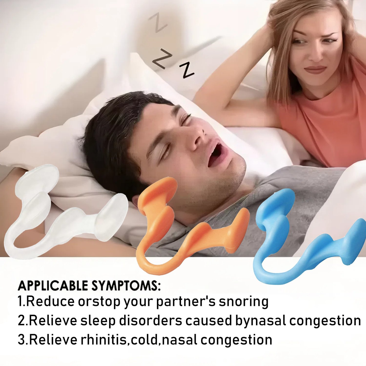 Image of 2/4/6/8/10Pcs Nose Clip Anti Snoring Soft Nasal Dilator Stop Snore Device for Aid Easy Breathe Impro