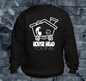 Image of HOUSE HEAD TOONS LOGO Black Sweatshirt