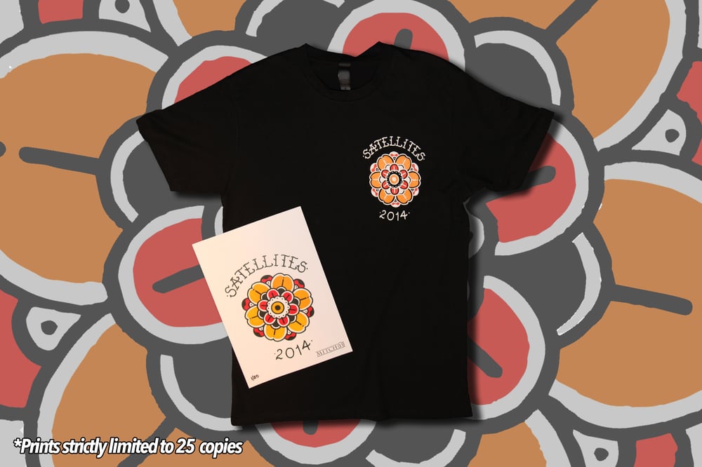 Image of Black "Flower" Shirt + Limited Print Bundle