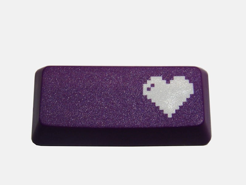 Image of 8-bit Heart Enter Keycap[Purple Edition]