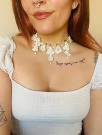 Image 4 of 🤍Snapdragon Choker🤍 with freshwater pearls 