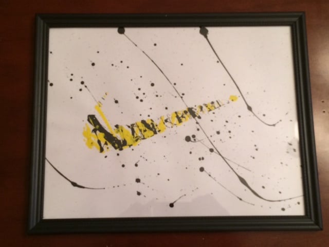 Image of MU Inspired Splatter Paint Artwork WITH FRAME