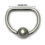 Image of Surgical Steel D-Ring Bcr
