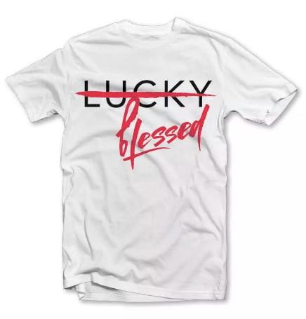Image of LUCKY X BLESSED TShirt (White)
