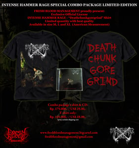Image of INTENSE HAMMER RAGE - "Deathchunkgoregrind" Combo Package