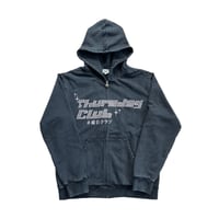 Image 1 of BLACK/GREY STONEWASH HOODIE