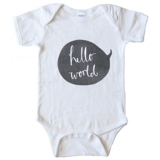 Image of 'Hello World' Newborn Bodysuit