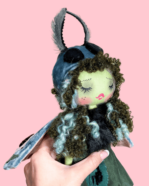 Image of MOTH INSPIRED SMALL ART DOLL