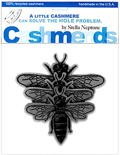 Image of Iron-On Cashmere Bees - Dark Gray