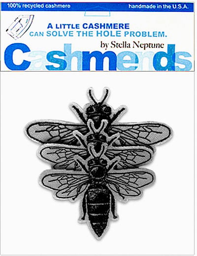 Image of Iron-On Cashmere Bees - Medium Gray