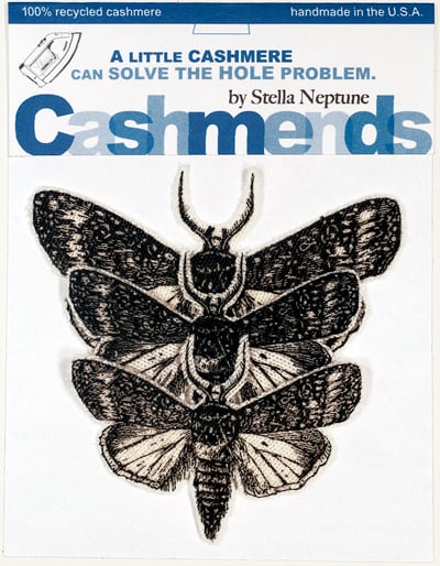 Image of Iron-on Cashmere Moths - Cream