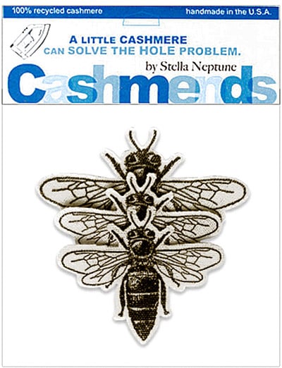 Image of Iron-On Cashmere Bees - Cream