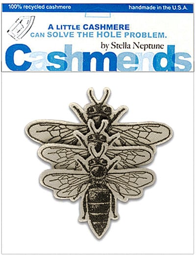 Image of Iron-On Cashmere Bees -Light Beige