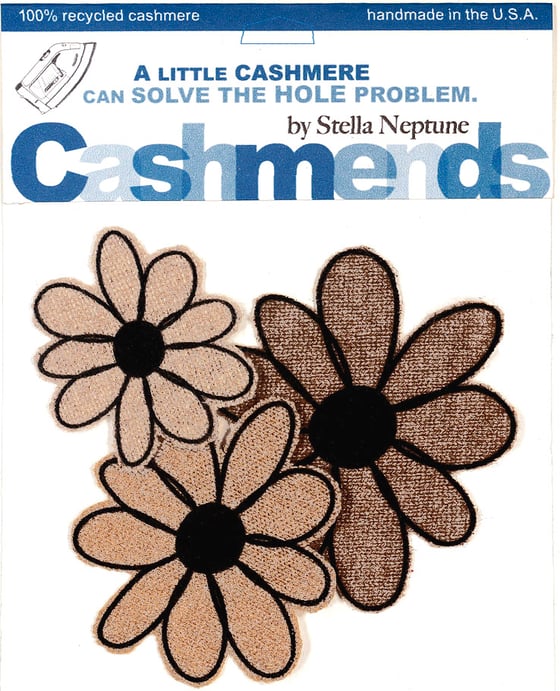 Image of Iron-on Cashmere Flowers - Triple Beige